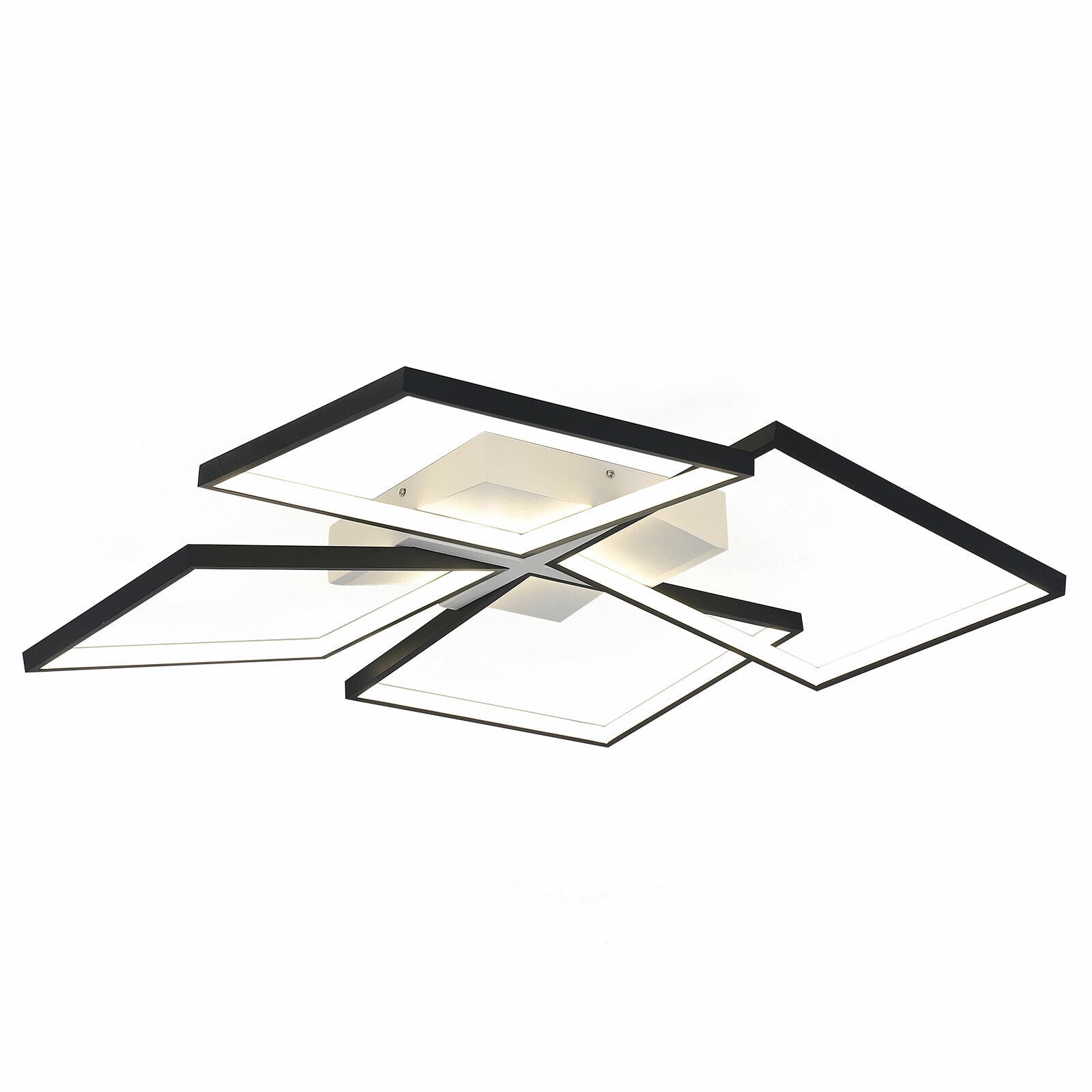 Modern Ceiling Light LED Flush Mount Chandelier Square Lamp Room Decor Lighting Fixture W/Remote control