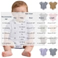 thumbnail image 3 of Juorvia 0-18m Crawling Romper Bodysuit Summer Short Sleeve Crew Neck Ribbed Snap Crotch Color Spliced(12-18 Months,Yellow), 3 of 6