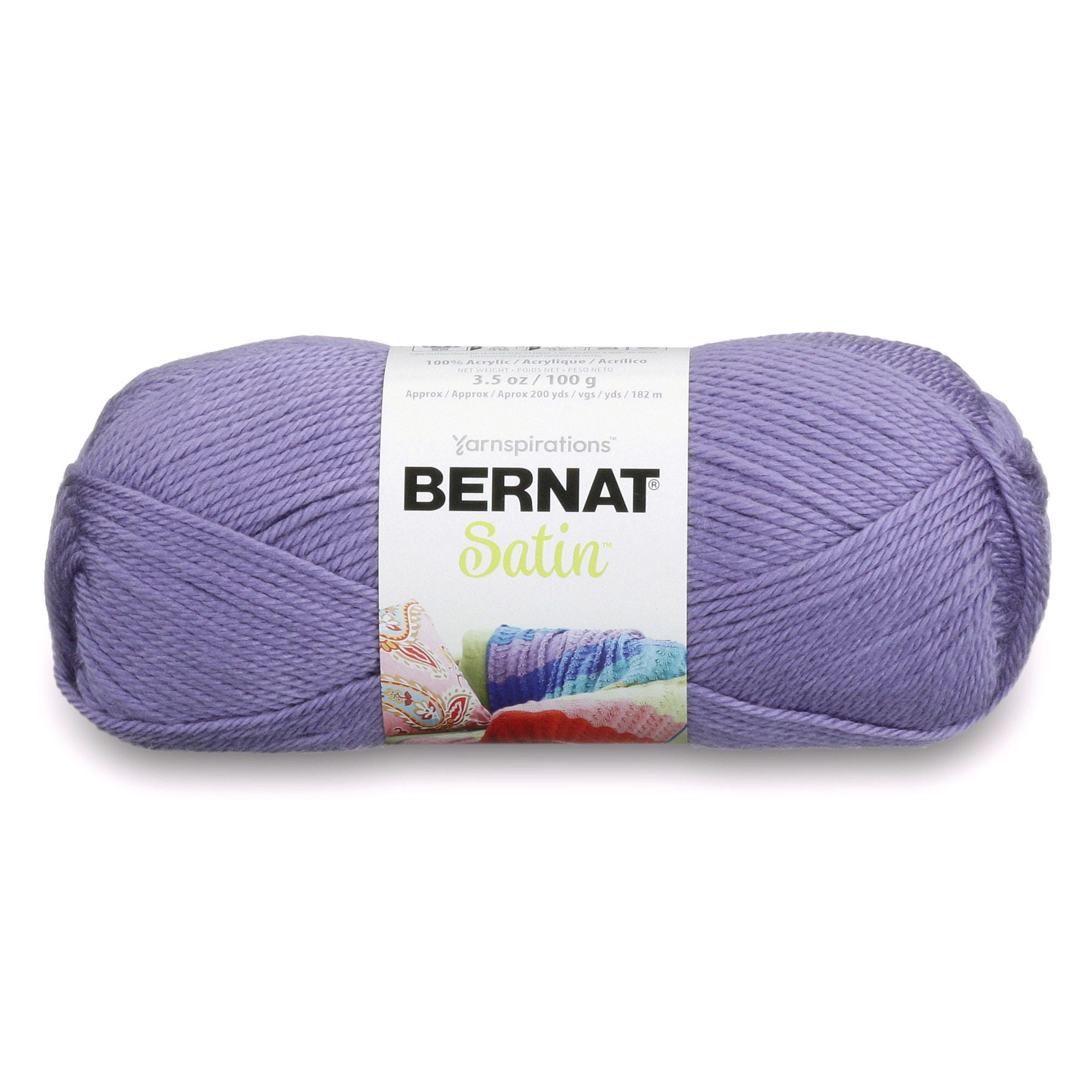 BERNAT SATIN YARN (100G/3.5OZ), LAVENDER