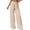 Khaki, variant on NAISIBABY Girls Wide Leg Pants (5-15T), Lightweight Loose with Pockets Banded Waist Spring Summer Fashion Casual Pants Size 12