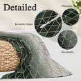 thumbnail image 2 of Sage Green Geometric Pillow Covers, Linen Long Throw Pillow Case, Modern Abstract Gradient Marble Holiday Pillow Protector Decorative Cushion Cover for Living Room/Bedroom 20" x 26", 2 of 8