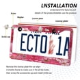 thumbnail image 3 of Aluminum License Plate Frame 2 Pack Car Exterior Accessory Car Tag Holder for Front Rear Plates Cars Decor Red Chrysanthemum and Dandelion, 3 of 7