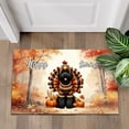 thumbnail image 4 of Happy Thanksgiving Portuguese Water Dog Turkey Costume Pumpkins Autumn Leaves Doormat PWD Portie Fishing Dog Lover Indoor Outdoor Welcome Mat - 130144, 4 of 5