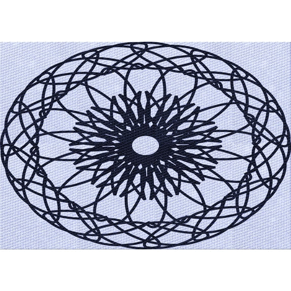 Ahgly Company Indoor Rectangle Patterned Heavenly Blue Area Rugs, 7' x 10'