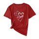 thumbnail image 2 of Fiudx Camisetas para Mujer Camiseta Casual de Manga Corta con Estampado para Mujer Del Día de San Valentín, 2 of 3