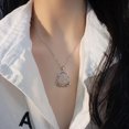 thumbnail image 3 of 14K Gold over S925 Natural Jade Maitreya Buddha Necklace, Vintage Peace Pendant, Elegant Jade Jewelry Gift for Wife's Serenity, 3 of 5