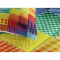 thumbnail image 3 of Ambesonne Retro Quilted Coverlet 3 Pcs, Rainbow Retro Patchwork, Queen Size, Multicolor, 3 of 4