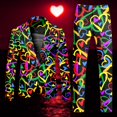 thumbnail image 2 of YAYUBA Mens Heart Suit Valentines Day Slim Fit Printed Blazer and Pants Love 2 Piece Outfit for Party and Wedding, 2 of 6