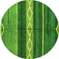 thumbnail image 1 of Ahgly Company Indoor Round Abstract Green Modern Area Rugs, 4' Round, 1 of 4