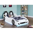 thumbnail image 2 of Cruiser Car Themed Twin Bed with Underglow Lights White, 2 of 4