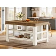 thumbnail image 7 of Tribesigns Kitchen Island with Storage Shelves, 55.1-Inch Farmhouse Island Table for Kitchen, Dining Room, 7 of 7