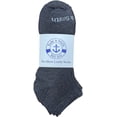 thumbnail image 2 of BILLIONHATS 48 Pairs of Wholesale Girls and Boys 97% Cotton Shoe Liner Training Socks Size 6-8 No Show Thin Low Cut Sport Ankle Socks Gray, 2 of 3