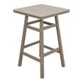 thumbnail image 3 of Costaelm Paradise 30" Square Outdoor Patio Bistro Bar Table With Umbrella Hole, Weathered Wood, 3 of 9