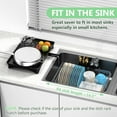 thumbnail image 5 of Space-Saving Dish Drying Rack Over The Sink with Cutlery Holder, Expandable Design for 14''-19'' Kitchen Sink Grey, 5 of 6