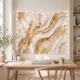thumbnail image 5 of Cream Marble Swirls with Bright Gold Flecks, Peaceful Abstract Style for Art Lovers, Modern Wall Decor Housewarming Gift, Tapestry Wall Hanging for Bedroom and Living Room, 5 of 7