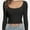 Black, variant on Womens Long Sleeve Shirts Square Neck Tops Fitted Casual Basic Tees Slim Fit Fall Outfits Fashion Clothes
