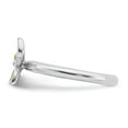 thumbnail image 3 of 925 Sterling Silver Stackable Expressions Citrine Flower Ring Size: 10; for Adults and Teens; for Women and Men, 3 of 5