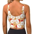thumbnail image 3 of Xecao Cartoon Chicken for Sports Bra with Removable Pads, Crop Tank Top Design, Women's Longline Sports Bra - Non-Wired - Medium, 3 of 9