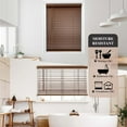 REGAL ESTATE, Cordless 2" Faux Wood Blinds, WoodLike Embossed Slats