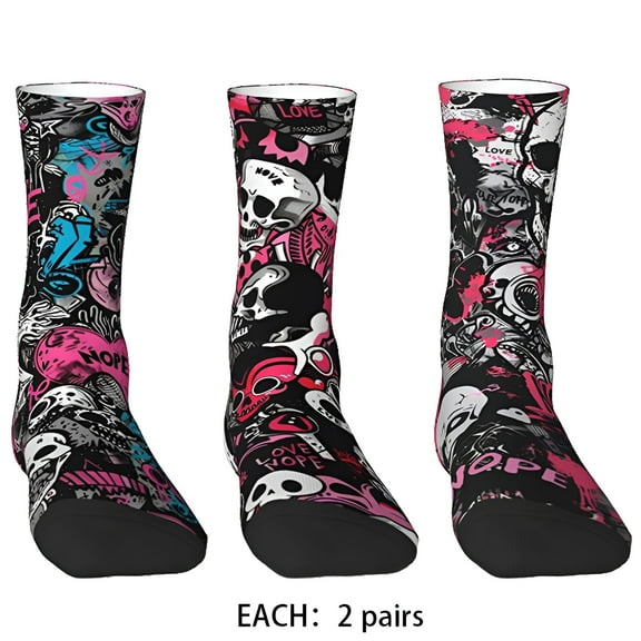 TELOLY 6Pairs Crew Socks for Men9-13Socks Men Men's Socks ,Style1