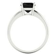 thumbnail image 4 of 2 ct Cushion Cut Natural Onyx Solitaire Engagement Ring for Women in 18K White Gold, 4 of 5