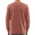 thumbnail image 3 of Hearthz Mens Henley T-Shirts Long Sleeve Fall 3-Button Solid Color Workout Shirts for Men Crew Neck Jersey Baseball Tee Shirt, 3 of 7