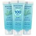 thumbnail image 1 of Bergman Kelly - Format Voyage 2 en 1 Shampooing et Revitalisant - 1 fl oz, 100 PK, Tropical Waterfall - Régalez Vos Invités avec un Shampoing Revigorant et Rafraîchissant, 1 of 7