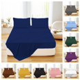 1pcs Bed Flat Sheet Double Bed Plain Solid Color Top Sheets Queen Size