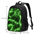 thumbnail image 4 of Yiaed Green Lightning Print Laptop Backpack,Business Travel Durable Laptops Backpack with USB Charging Port,Water Resistant College Computer Bag, 4 of 5