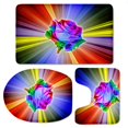 thumbnail image 1 of GOHAO Jinse-floral785 3 Piece Bathroom Rugs Set Bath Rug Contour Mat and Toilet Lid Cover, 1 of 2