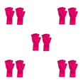 thumbnail image 1 of Guardurnaity 1 par de guantes sin dedos Accesorio de ropa cómodo Calentadores de manos térmicos Guante largo de punto para exteriores Rosa roja Type2 NO2, 1 of 6
