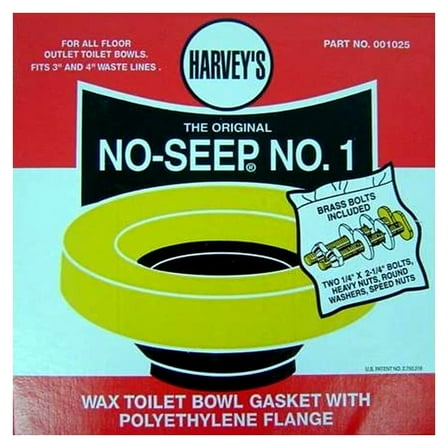 Harvey No-Seep No. 1 Flanged Wax Ring Bowl Gasket with Bolts  1025