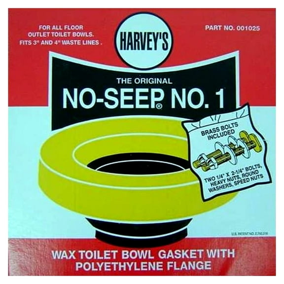 Harvey No-Seep No. 1 Flanged Wax Ring Bowl Gasket with Bolts 1025