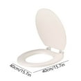Harlier Round Toilet Seat, Slow Close QuickRelease Hinges, Heavy Duty