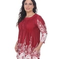 thumbnail image 2 of White Mark Women's Plus Size Dulce Tunic Top, 2 of 3