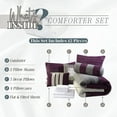 thumbnail image 6 of Mocassi 12-Piece Purple Comforter Set, King, 6 of 7