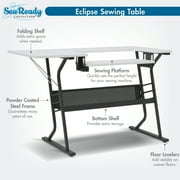 Sew Ready Eclipse Sewing and Craft Table in Black / White