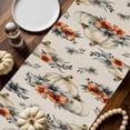 thumbnail image 2 of Fall Watercolor Pumpkin Table Runner, Autumn Thanksgiving Kitchen Dining Table Decoration for Home Party Decor 13x36 Inches, 2 of 9