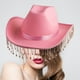thumbnail image 5 of Sombrero de vaquero Macarena Sombrero de nupcial Transpirable para mujeres Adultos Rosado, 5 of 7