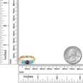 thumbnail image 6 of Gem Stone King 18K Yellow Gold Plated Silver Blue Mystic Topaz and Blue Apatite Engagement Ring for Women | 1.49 Cttw | Round 5MM | Gemstone November Birthstone | Size 9, 6 of 6