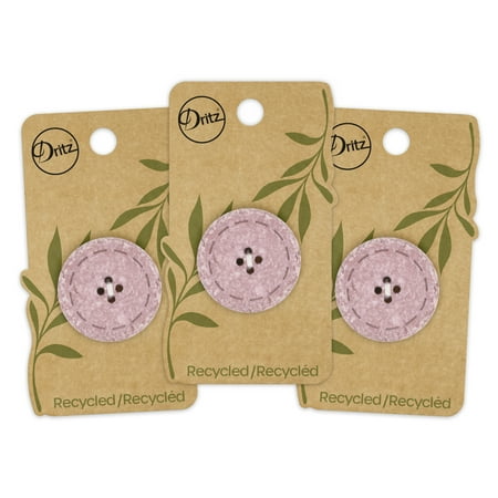 UPC: 0072879308617 | Dritz Recycled Cotton Round Stitch Button 30mm 3 Pack