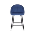 thumbnail image 4 of Porthos Home  Freya Velvet and Metal Counter Stools (Set of 2) Blue, 4 of 5