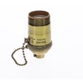 thumbnail image 5 of B&P Lamp® Heavy Turned Brass Socket With Antique Brass Finish, On/Off Pull Chain Function, Uno Thread Shell, 5 of 11