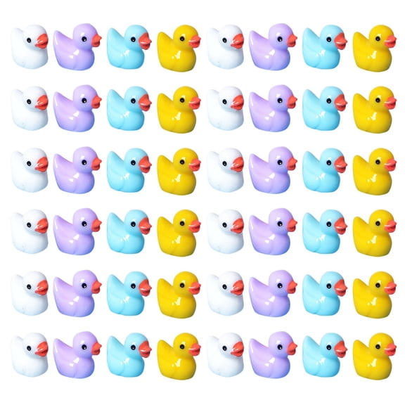 WESIEVYA 60Pcs Resin Outdoor Figurines Duck Statue For Family Members 1.70X1.50X1.50in