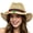 Khaki, variant on Women's Western Cowboy Straw Hat, Wide Brim Sun Hat With Fringe Rhinestone, Hand Woven Breathable Unisex Jazz Hat For Beach Party Casual Daily Wear Beige One Size