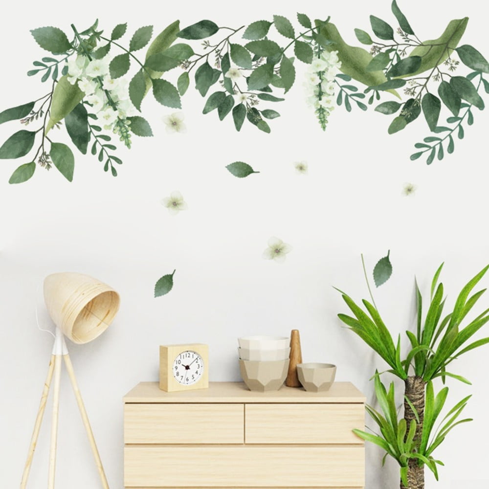 Tropical Foliage Leaves Plant Wall Sticker Vinyl Decal Nursery Home Art