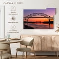 thumbnail image 5 of Elephant Stock Bourne Bridge Sunset Wall Art - Horizontal Canvas Wall Art - Living Room Wall Decor - Architecture Canvas - Gray And Orange Decor - 36" x 24", 5 of 8