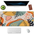 thumbnail image 2 of Colorful Floral Boho Desk Mat, Abstract Desk Mat, Extended Mouse Pad, Extra Large Desk Mat, Large Mouse Pad Non-Slip Water-Resistant Rubber Base Computer Keyboard Mouse Mat, 35.5 x 15.7-inch, 2 of 13