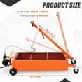 thumbnail image 7 of Heavy-Duty Low Profile Oil Drain Pan Cart – 20 Gallon Rolling Metal Oil Change Tank with 12V Electric Pump, 8.2 ft Hose, Folding Handle, for Cars, SUVs, Trucks, RVs, Buses – Orange | 20 Gallon, 7 of 7