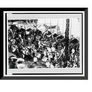 Historic Framed Print, Hong Kong. Wharf scene, 17-7/8" x 21-7/8"